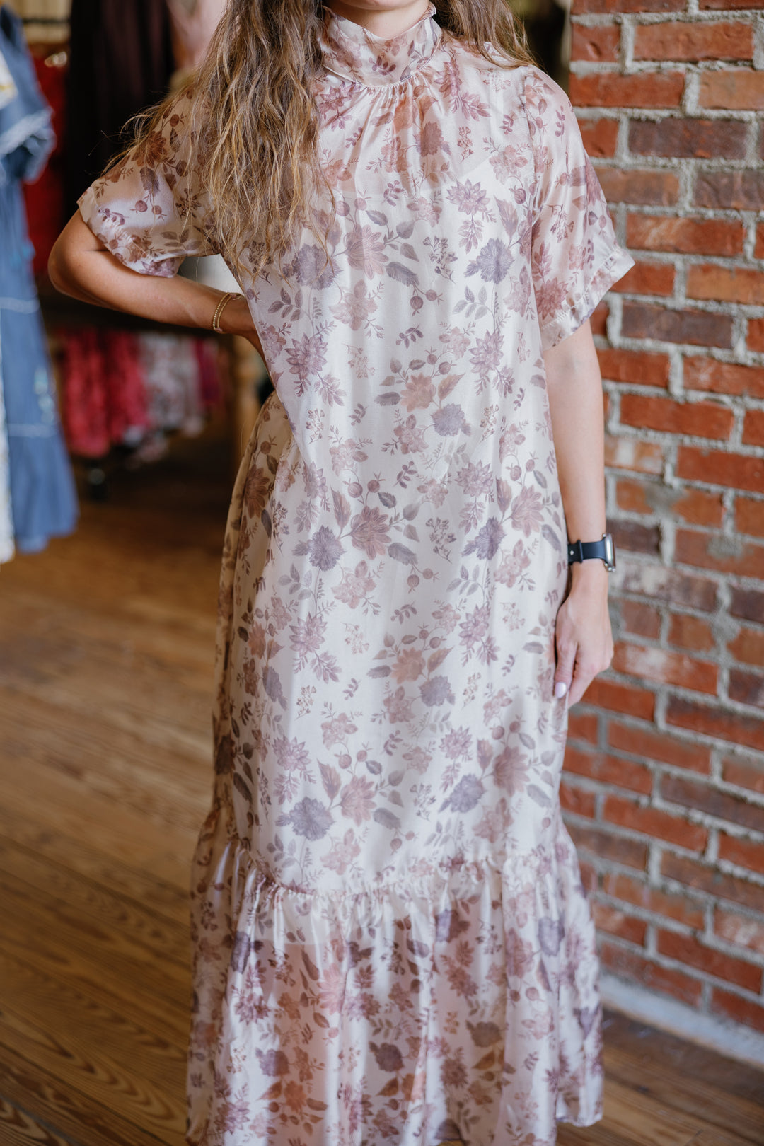 Lina Midi Dress - Champagne