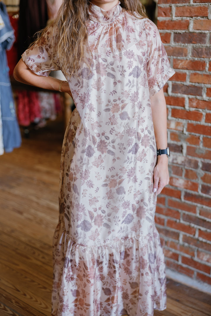 Lina Midi Dress - Champagne