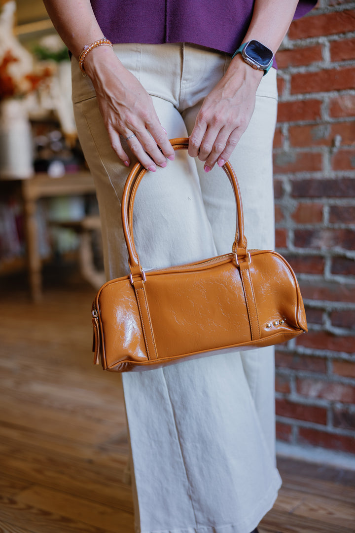 Arlys Barrel Shoulder Bag - Caramel