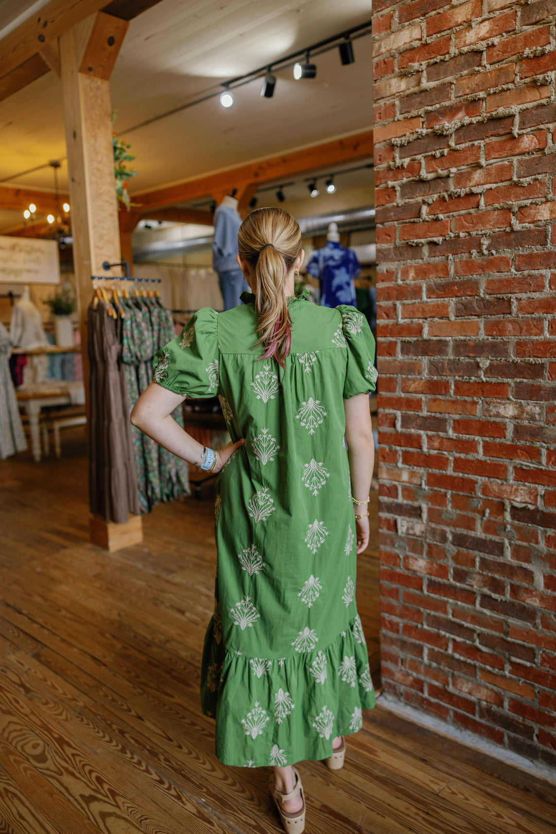 Noelle Midi Dress - Olive