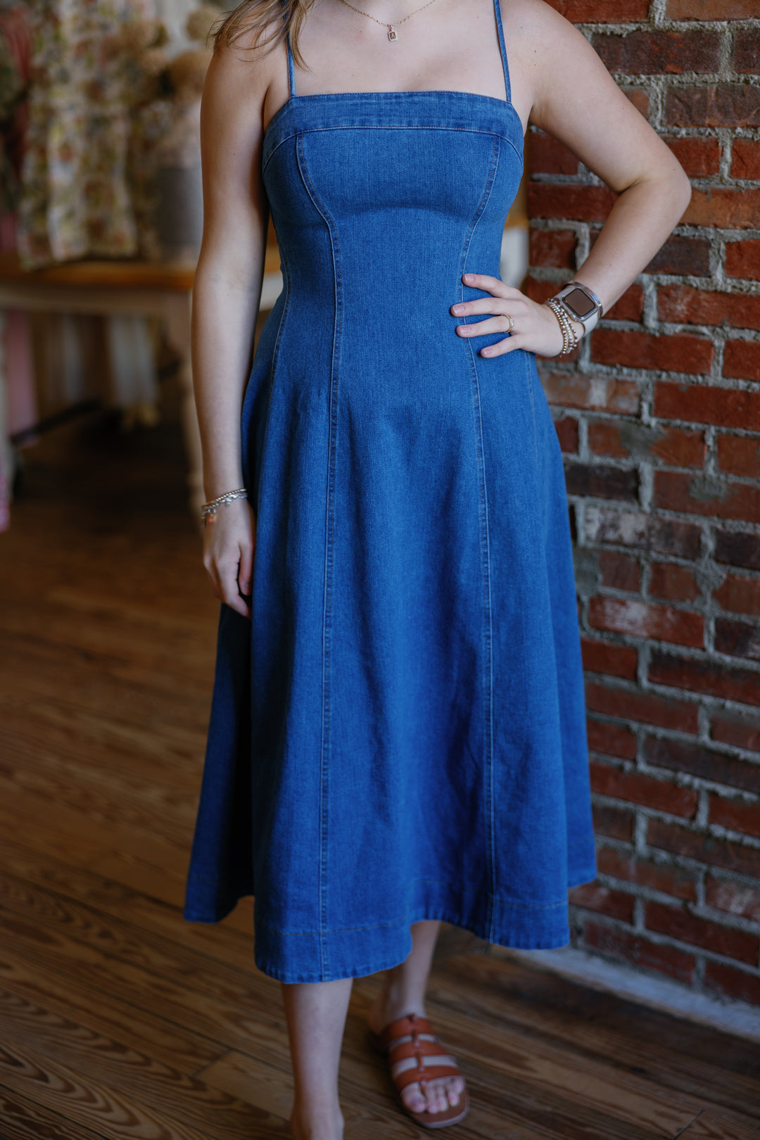 Lyndi Midi Denim Dress
