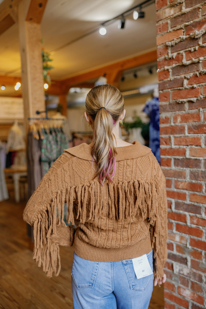 Forever Fringe Top - Caramel