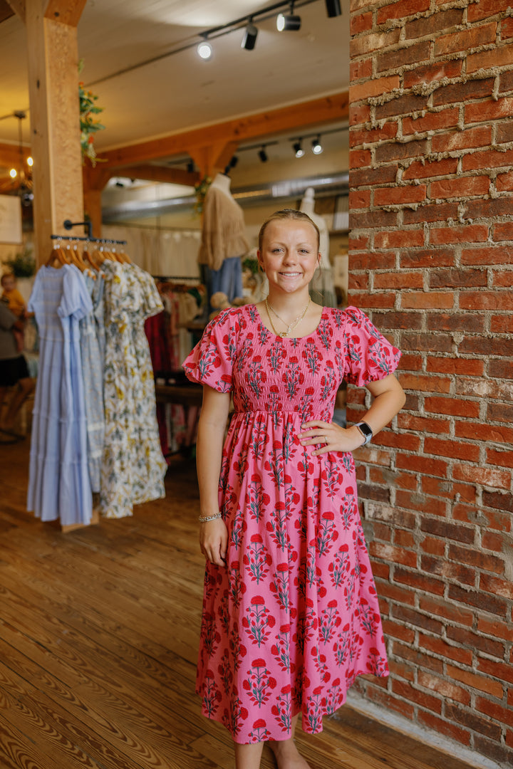 Conley Midi Dress - Pink