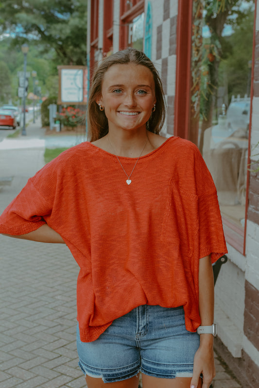 Lacey Top - Red