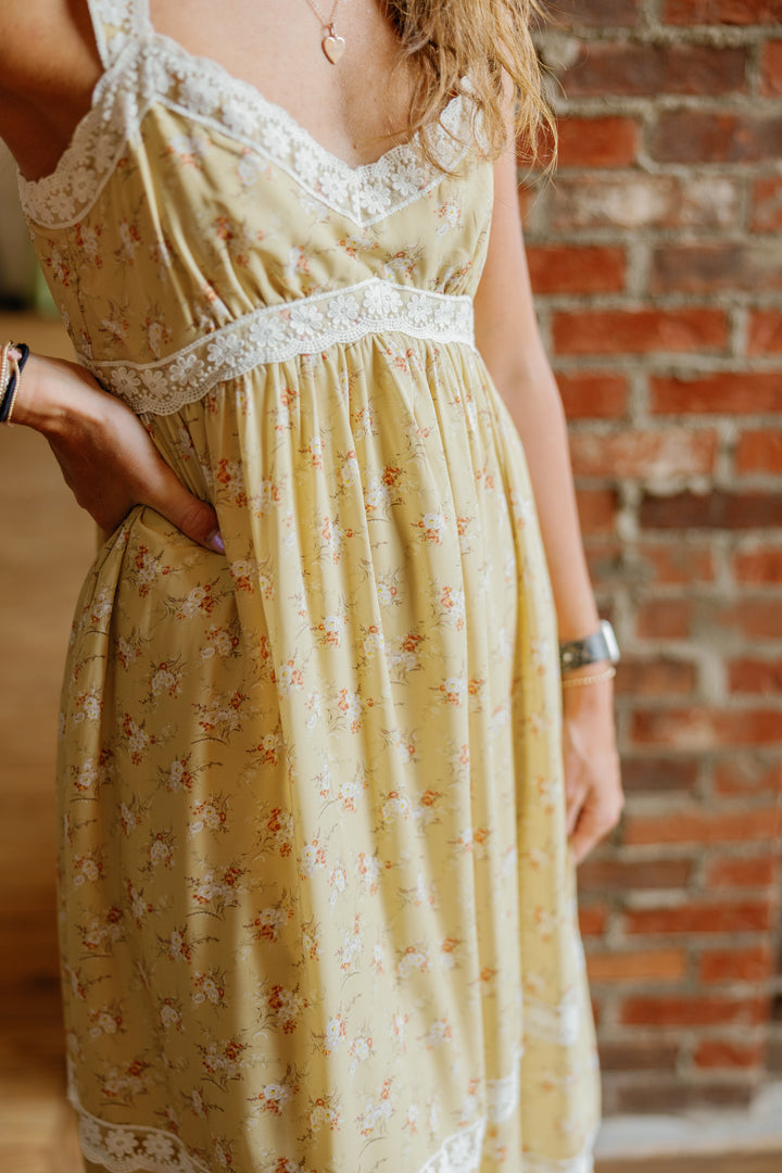 Mia Midi Dress - Lemon