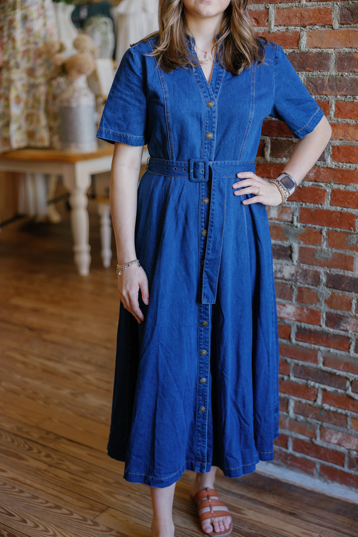 Kylan Midi Denim Dress