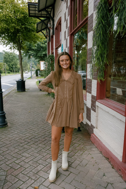 Josie Mini Dress - Mocha