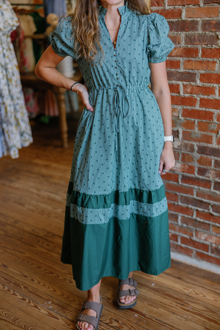 Marie Midi Dress - Green