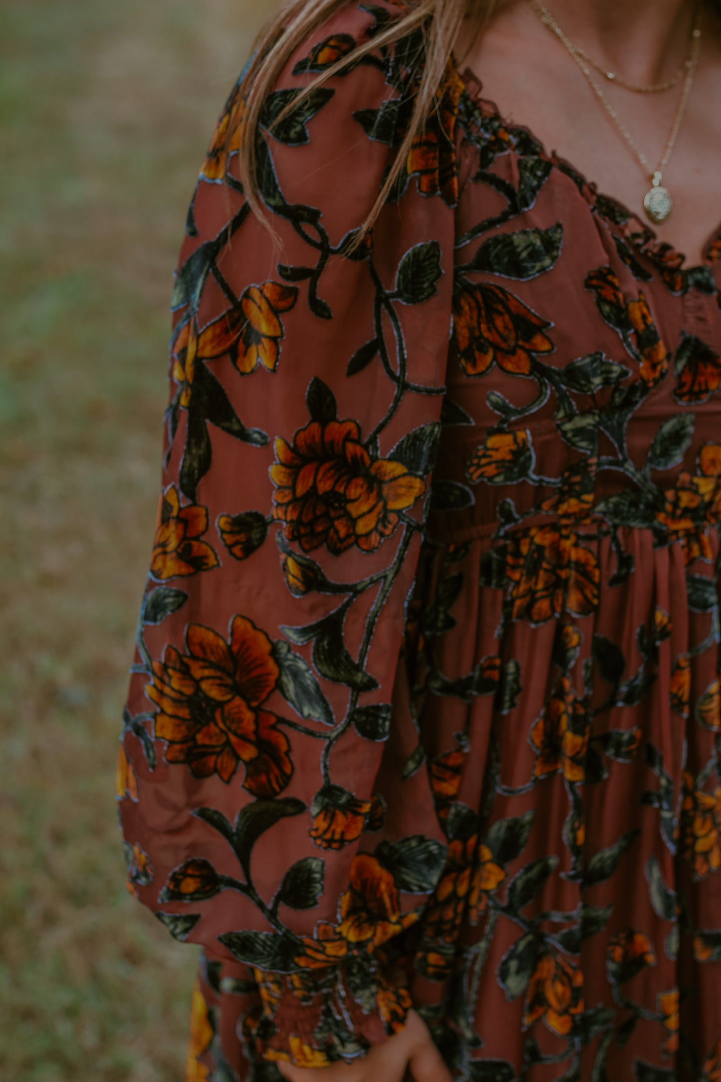 Mona Midi Dress - Goldenrod Floral