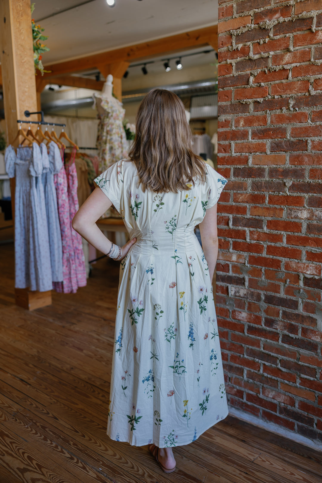 Katy Midi Dress - Cream