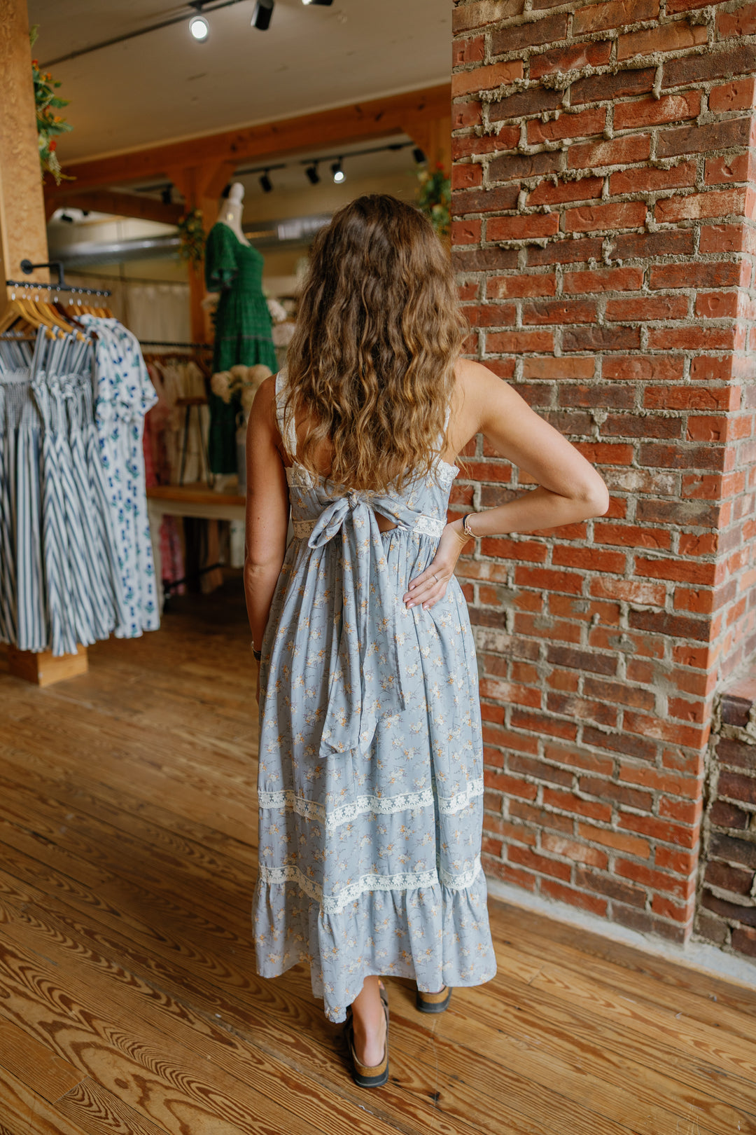 Mia Midi Dress - Blue