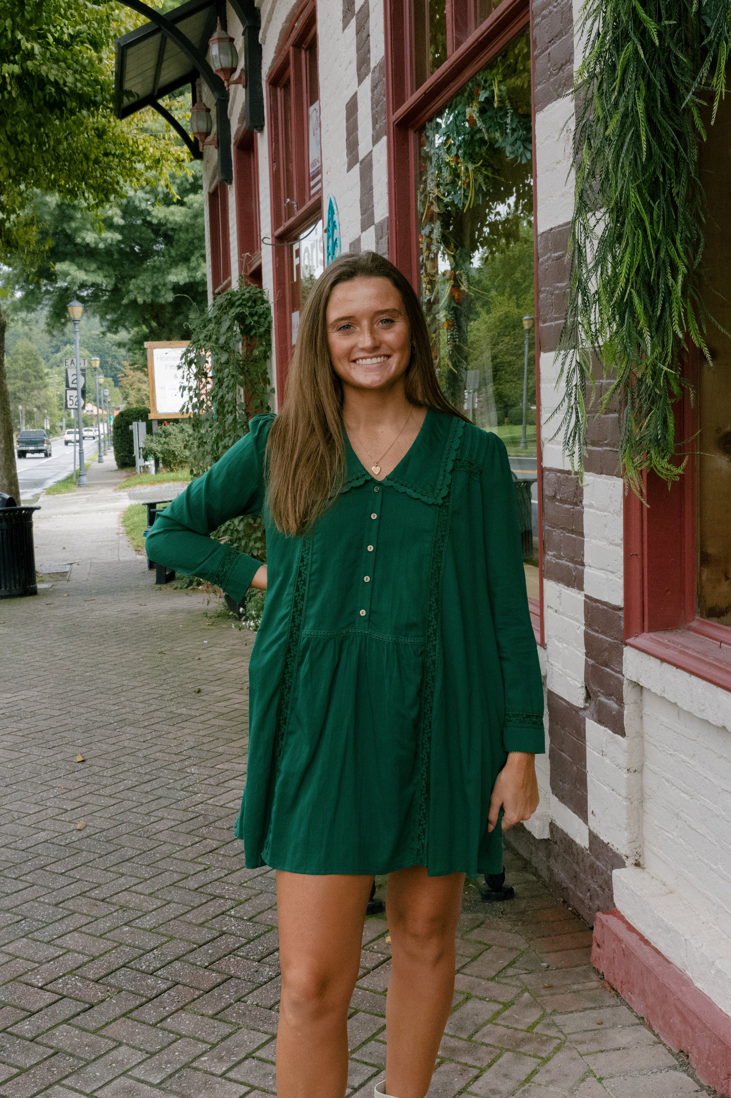 Josie Mini Dress - Green