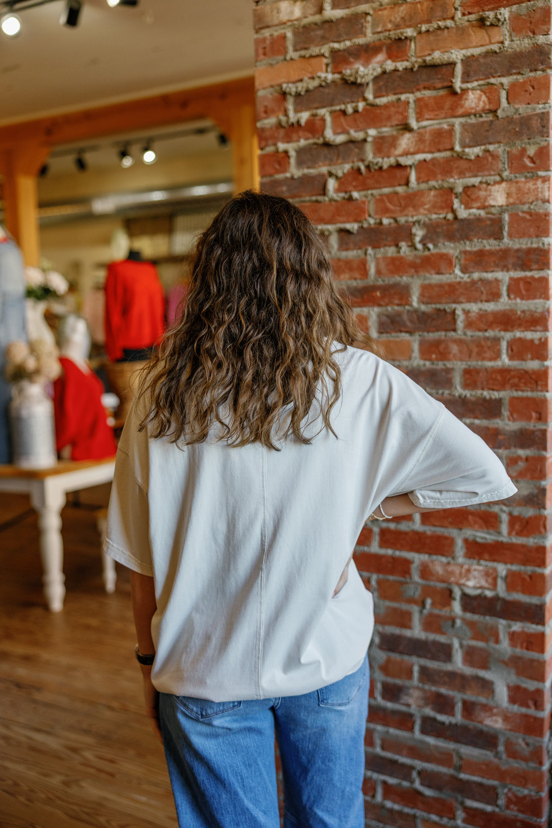 Millie Pocket Tee - Tan