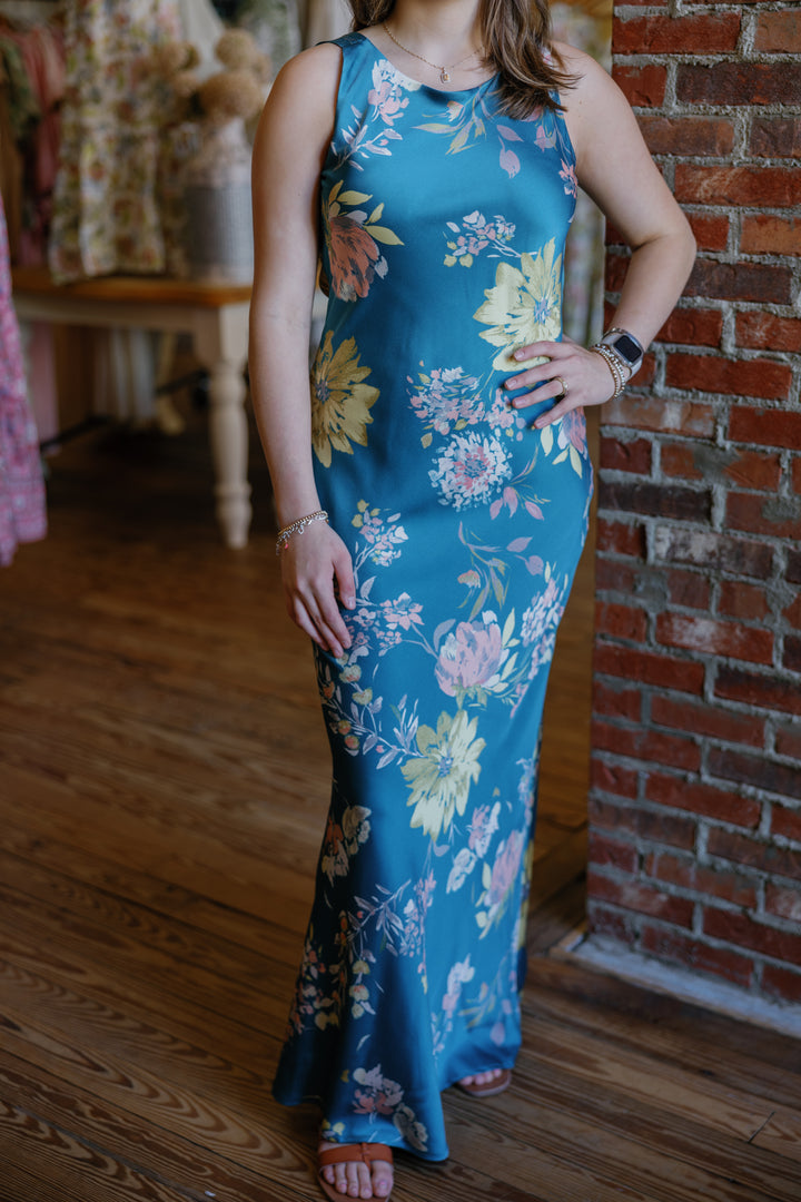 Violet Maxi Dress - Teal