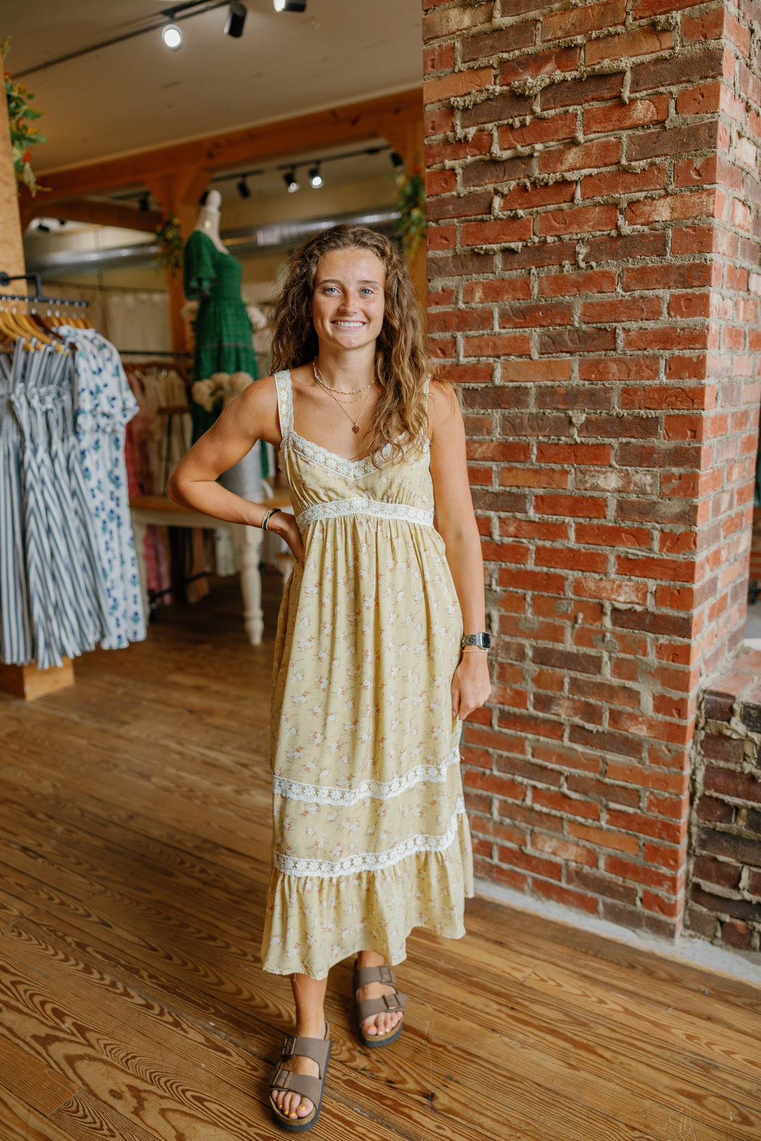 Mia Midi Dress - Lemon