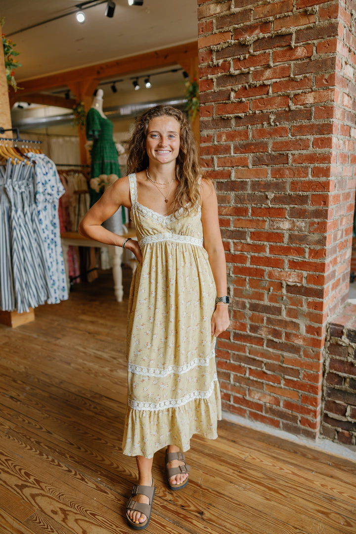 Mia Midi Dress - Lemon
