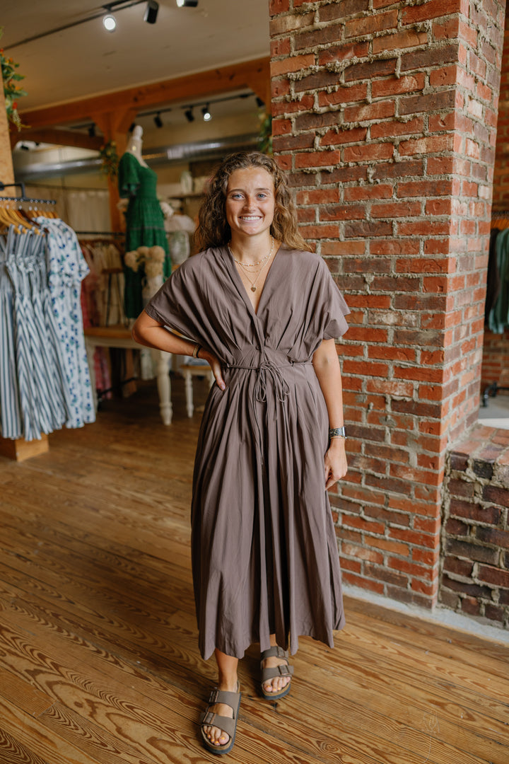Carly Midi Dress - Chocolate