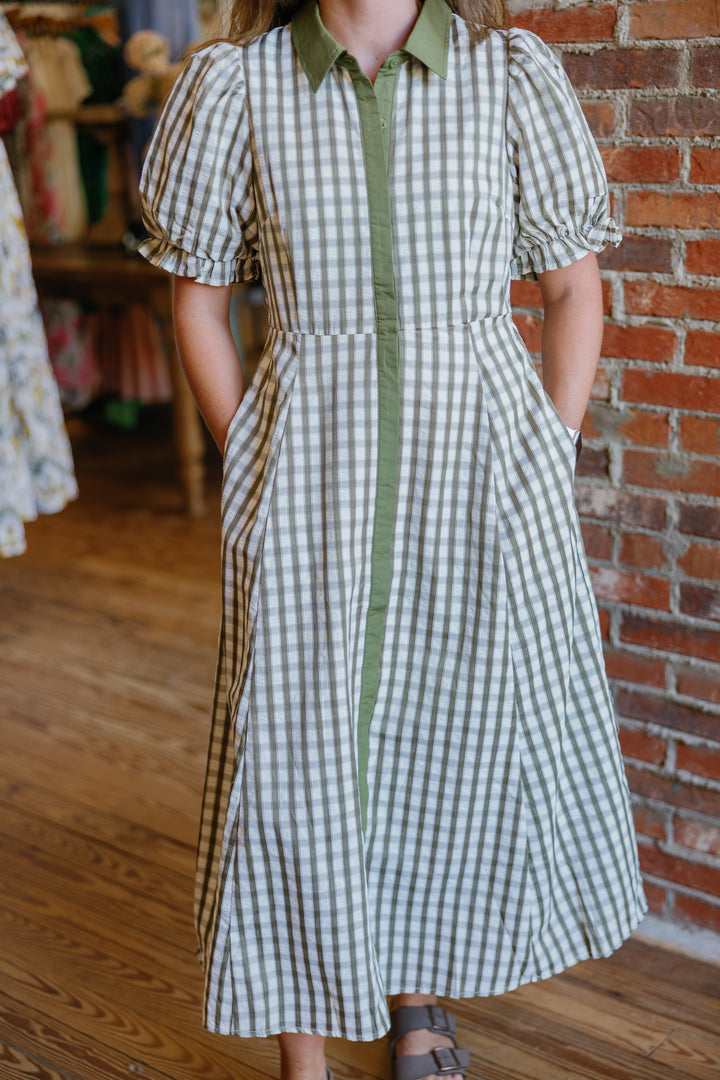 Chrisse Midi Dress - Olive