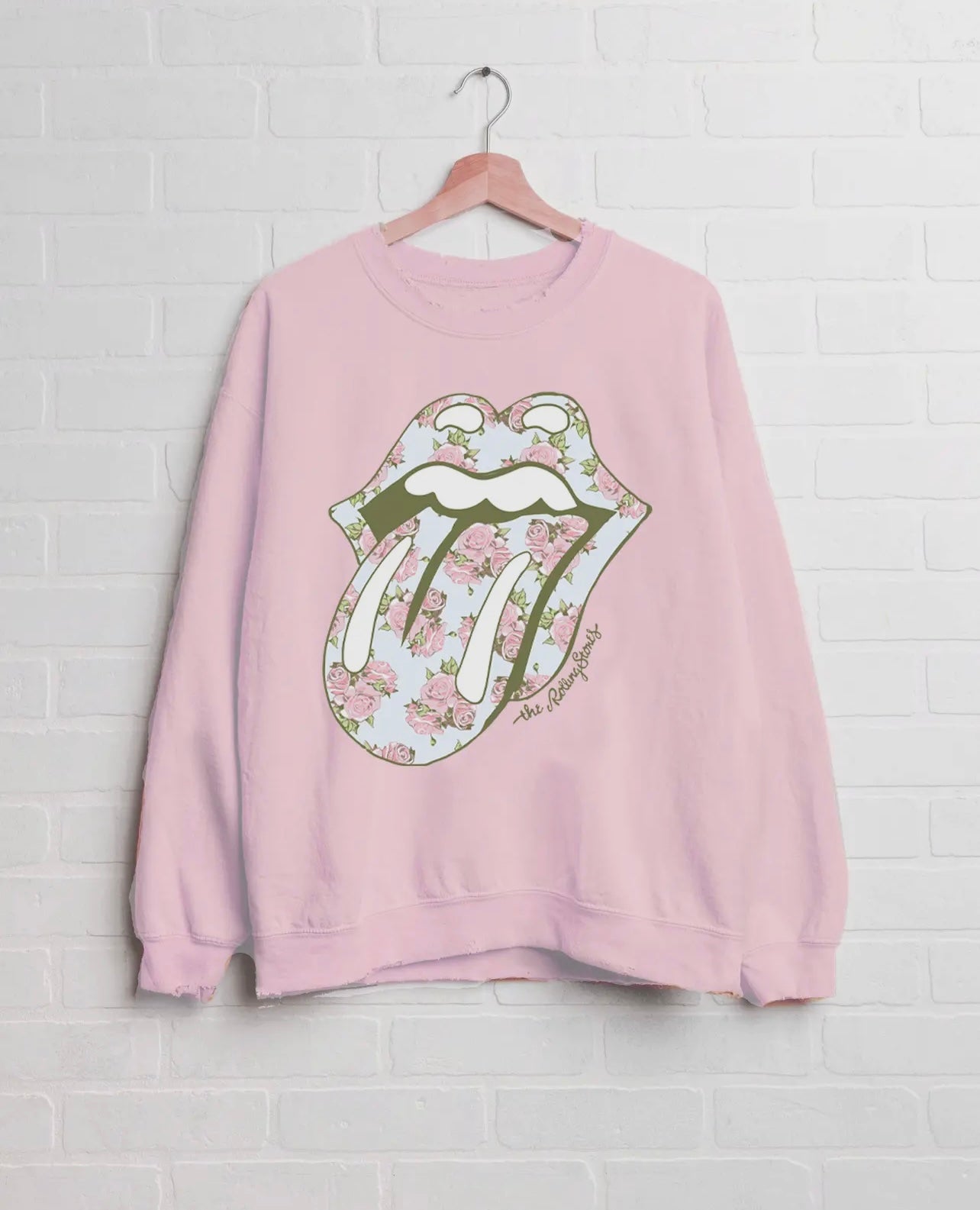 Rolling Stones Floral Pullover