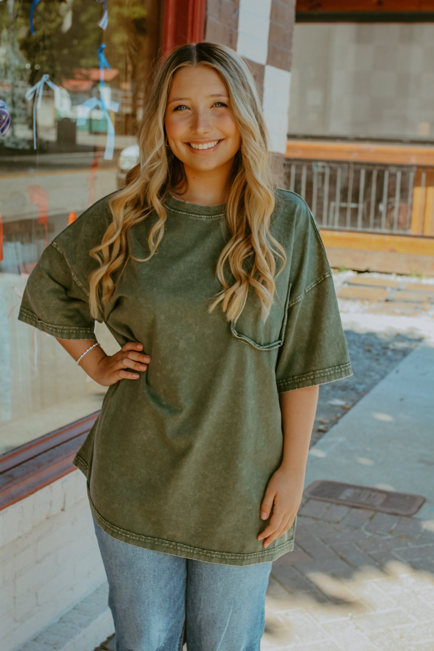 Piper Pocket Tee - Green