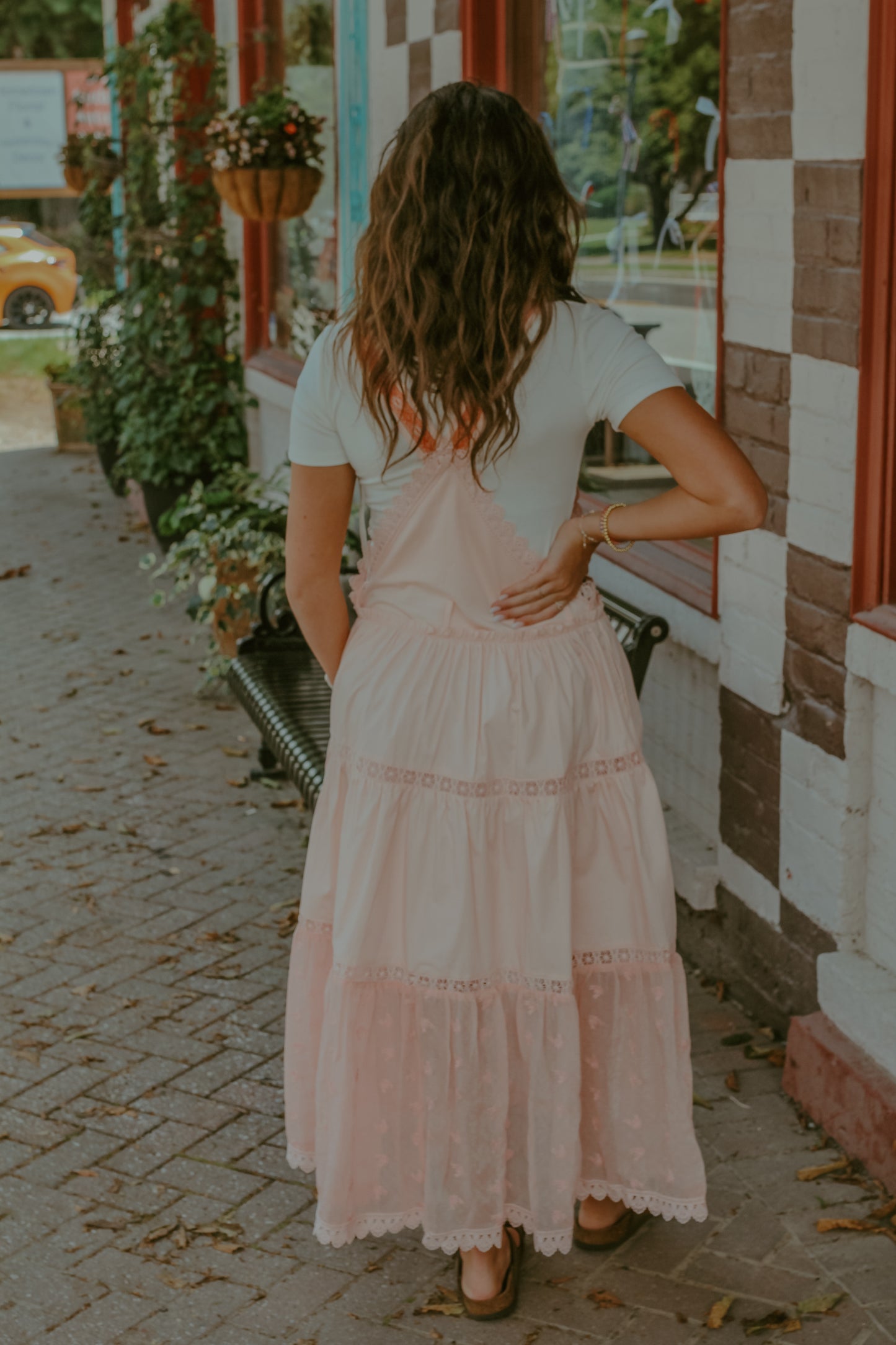 One Last Time Overall Midi Dress - Pink