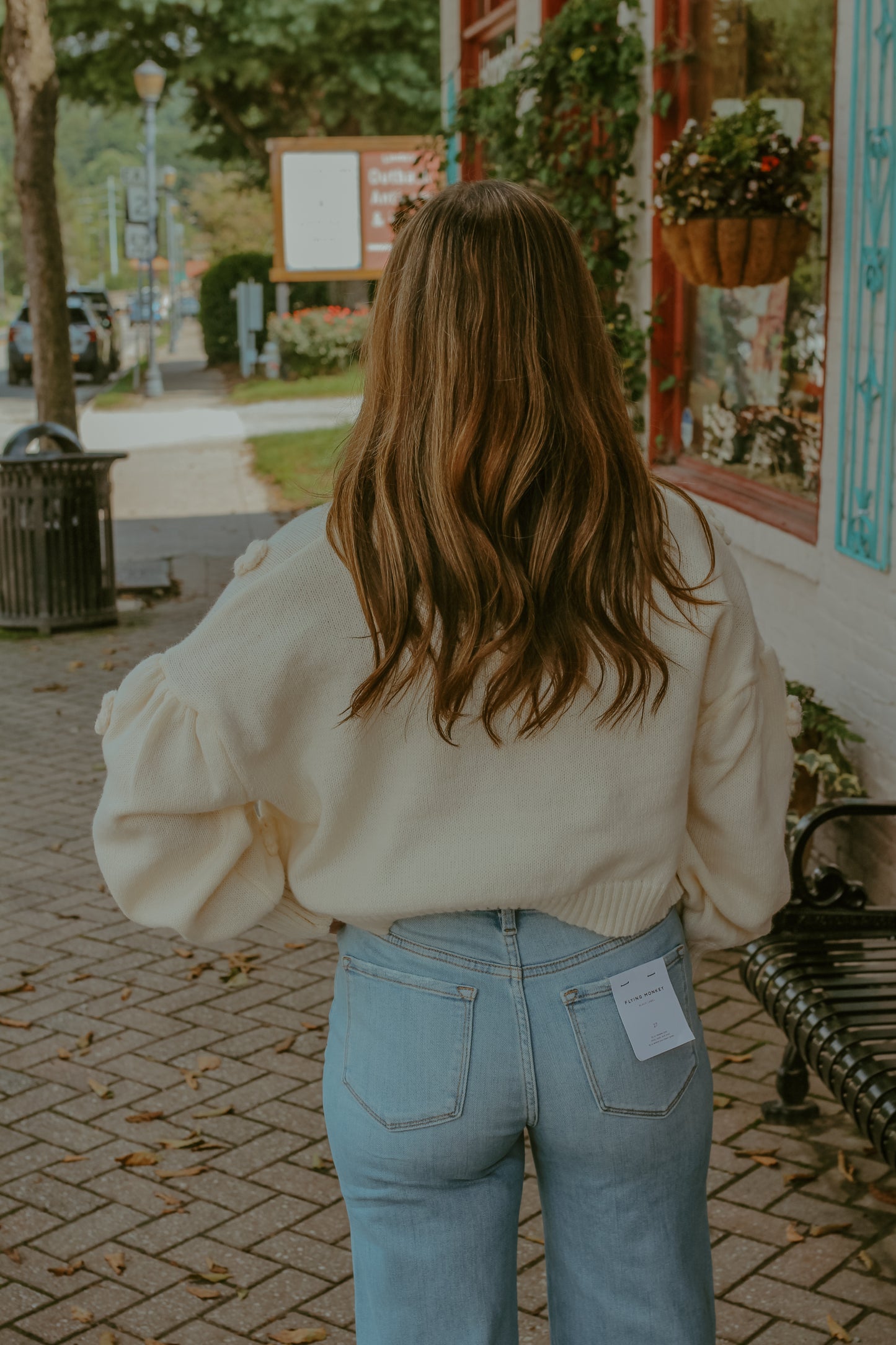 Lucy Sweater Top - Cream