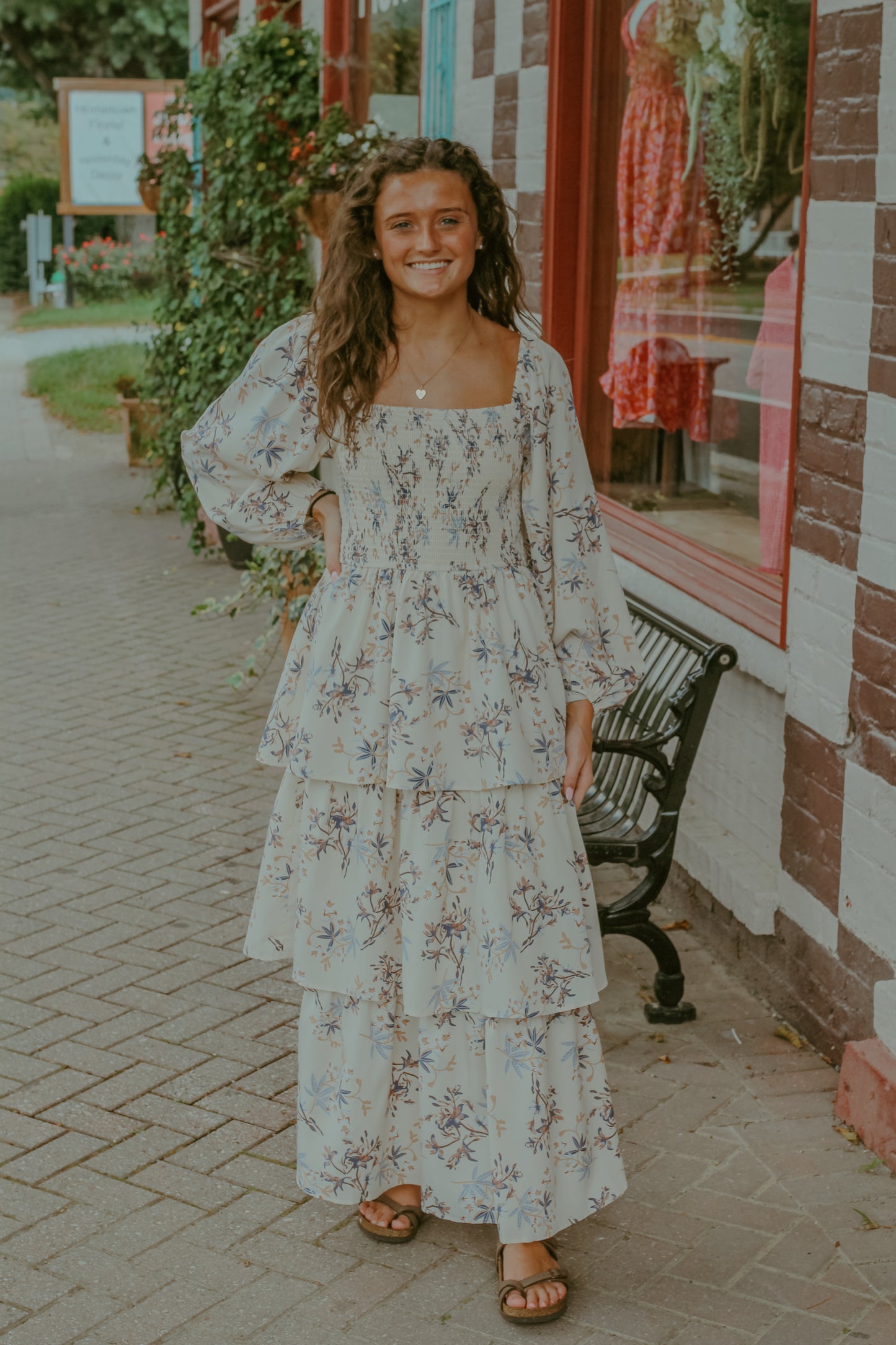 Marley Midi Dress - Natural Multi