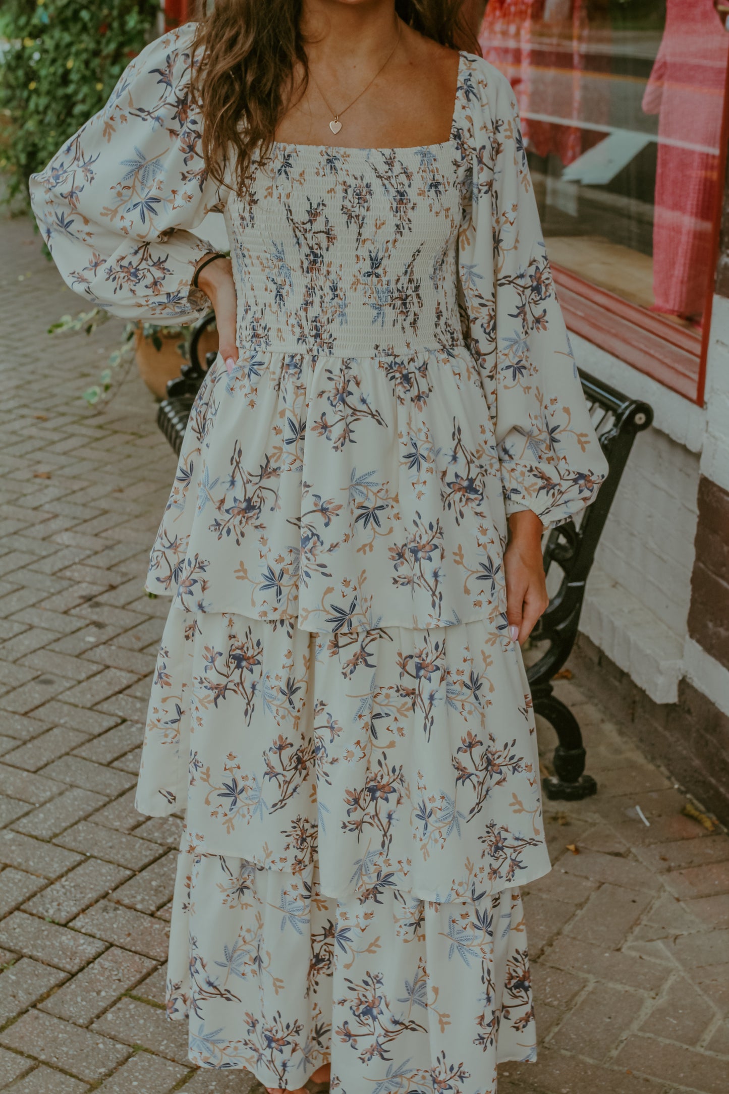 Marley Midi Dress - Natural Multi