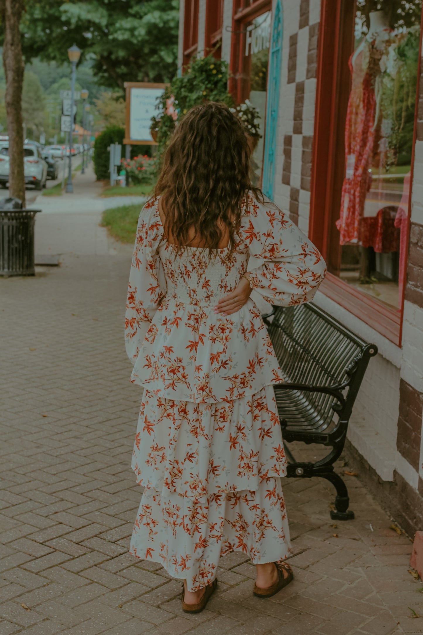 Marley Midi Dress - Cream Multi