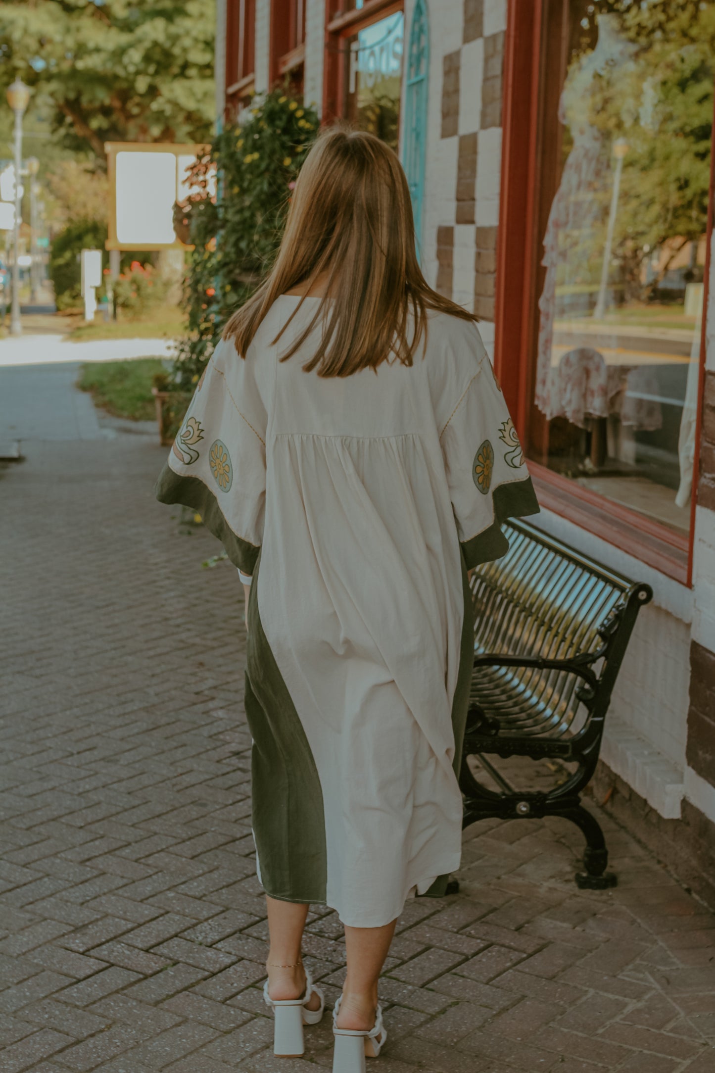 Natalie Midi Dress -  Khaki Olive