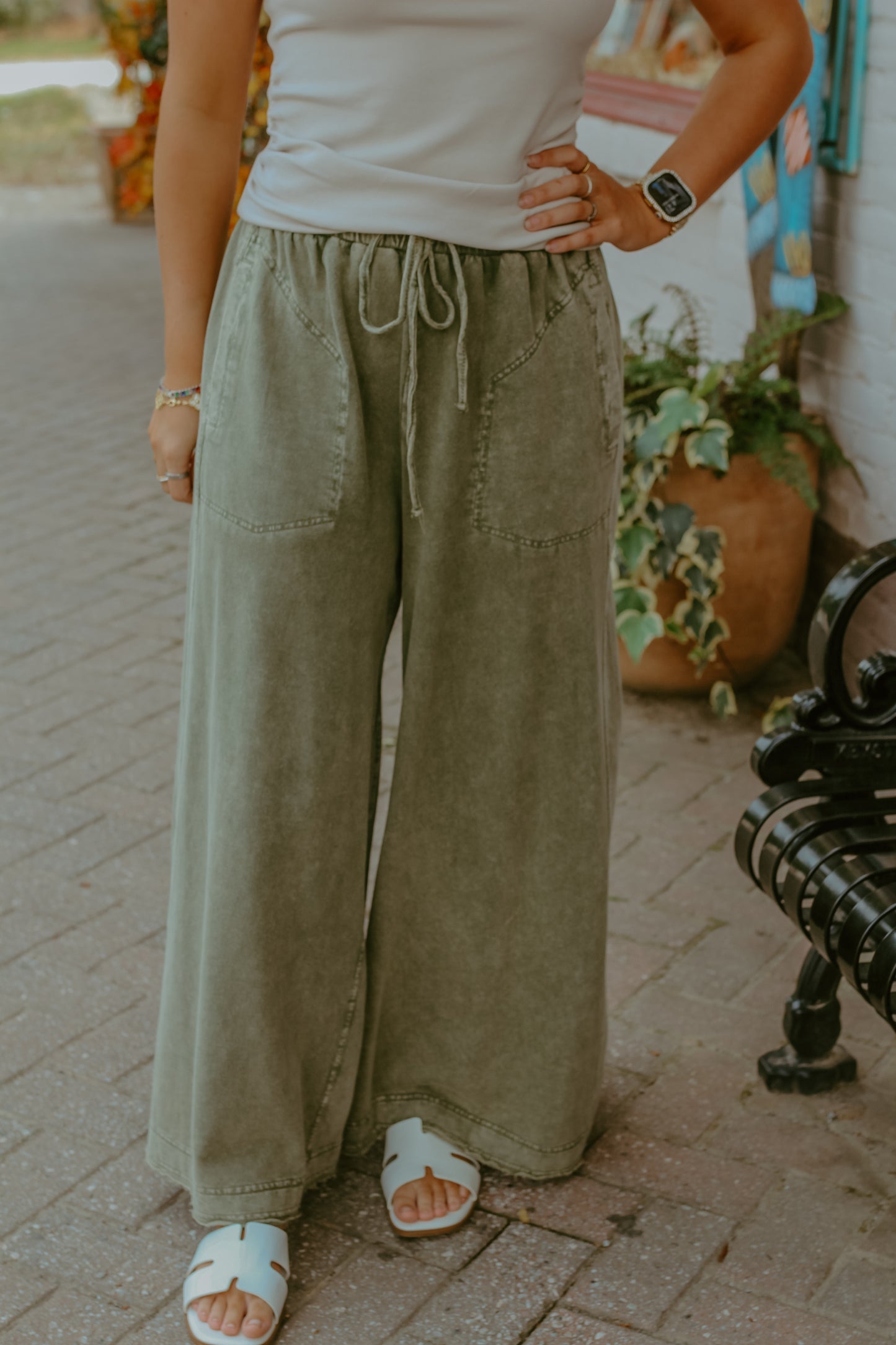 Halsie Pants - Faded Olive