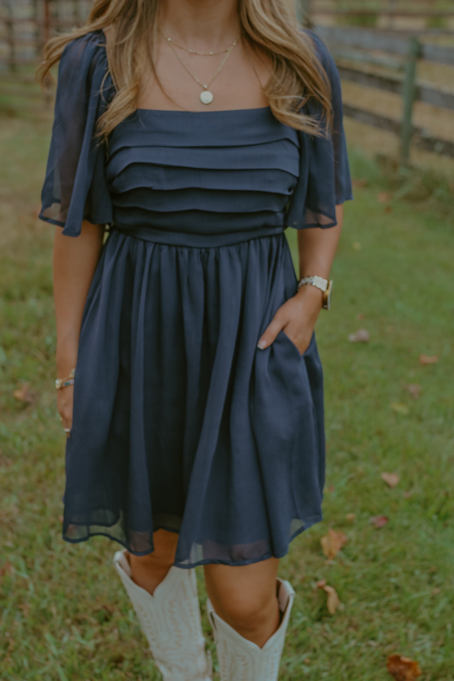 Hope Dress - Navy