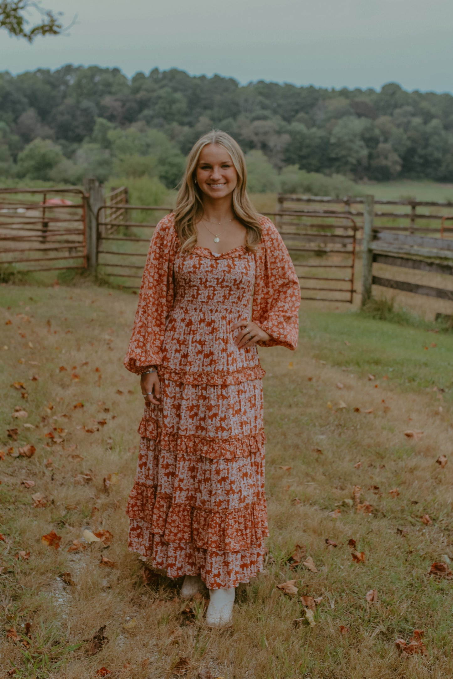 Bella Maxi Dress - Rust