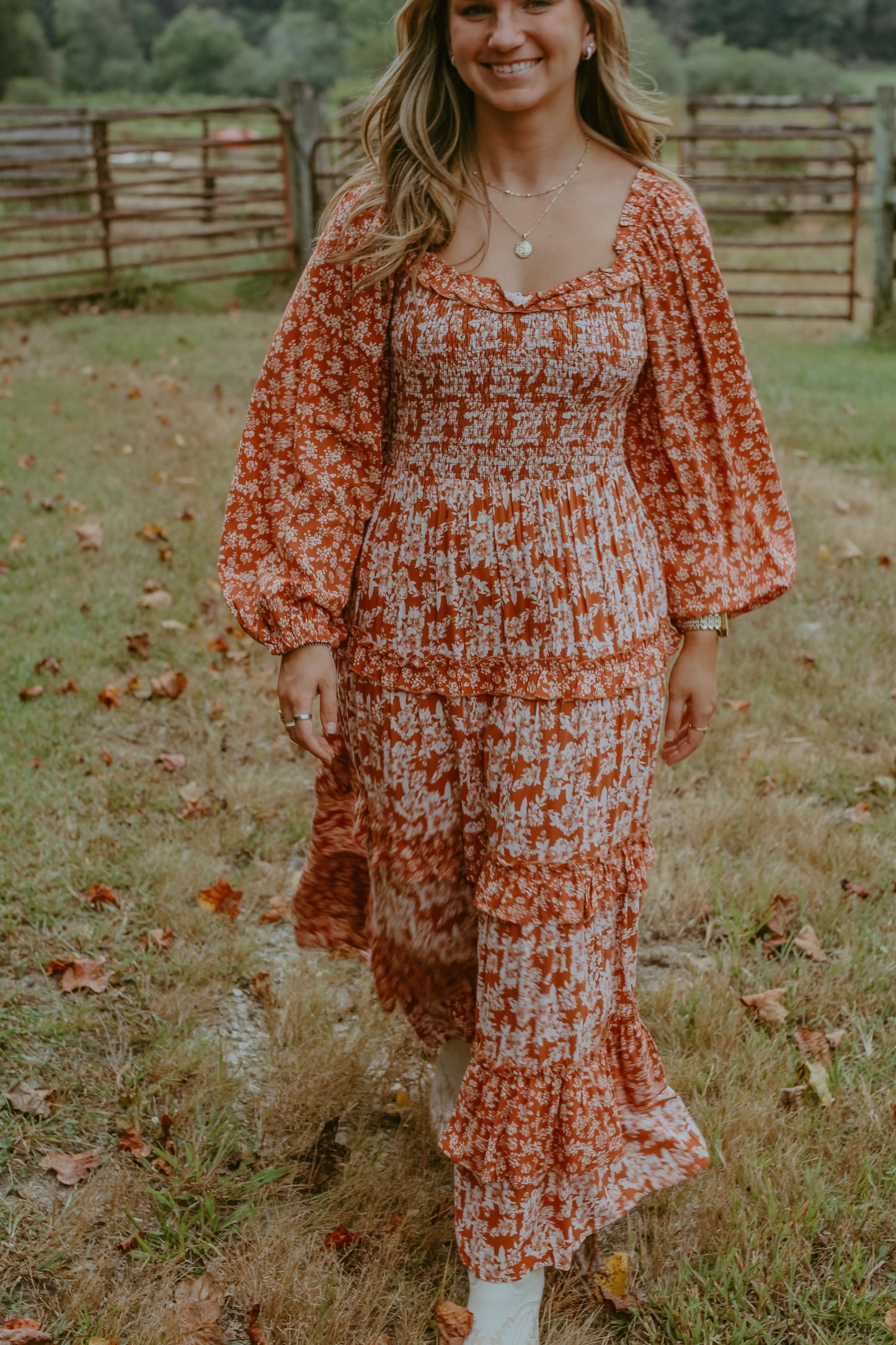 Bella Maxi Dress - Rust