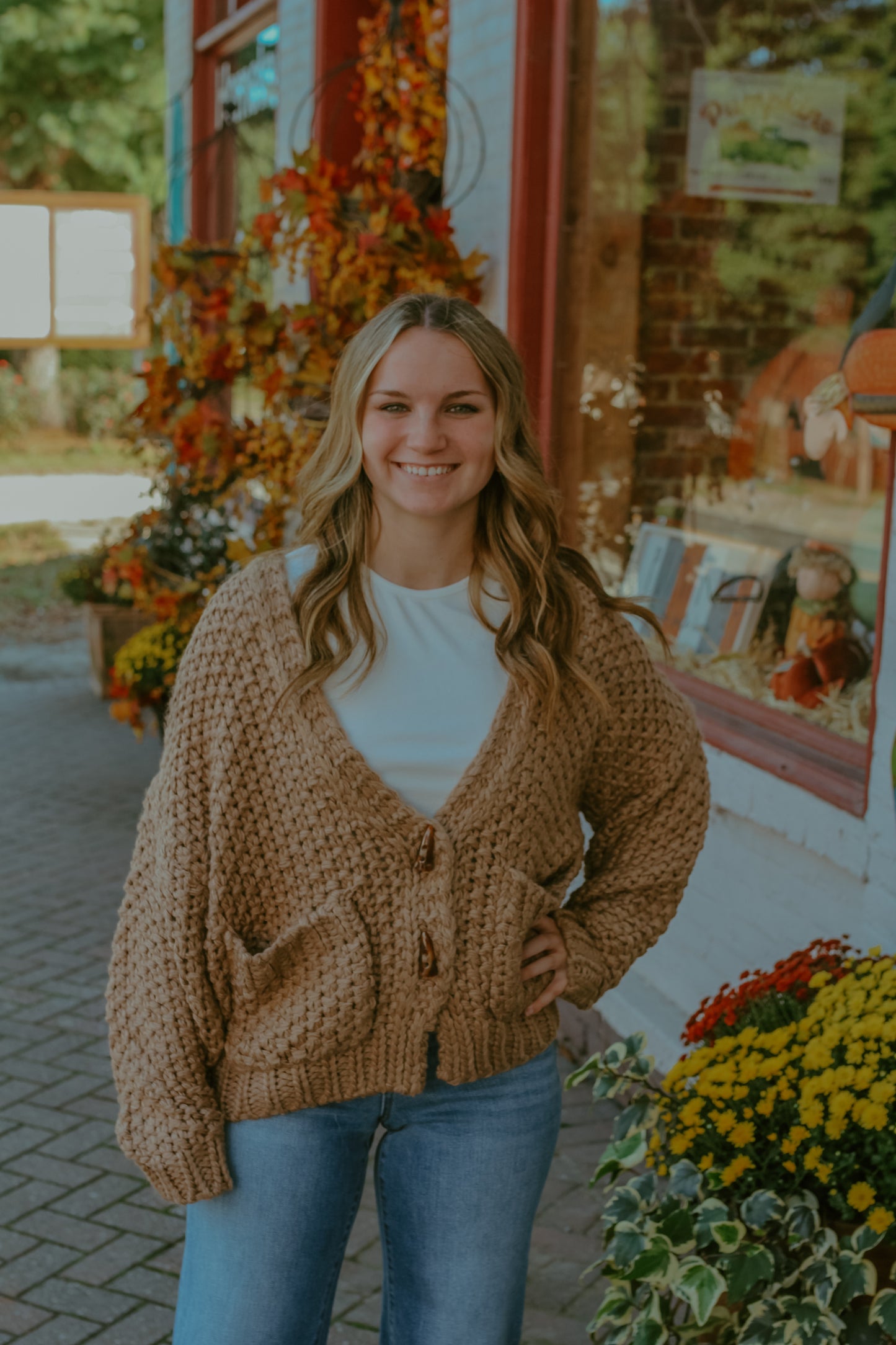 Chunky Knit Cardigan Sweater