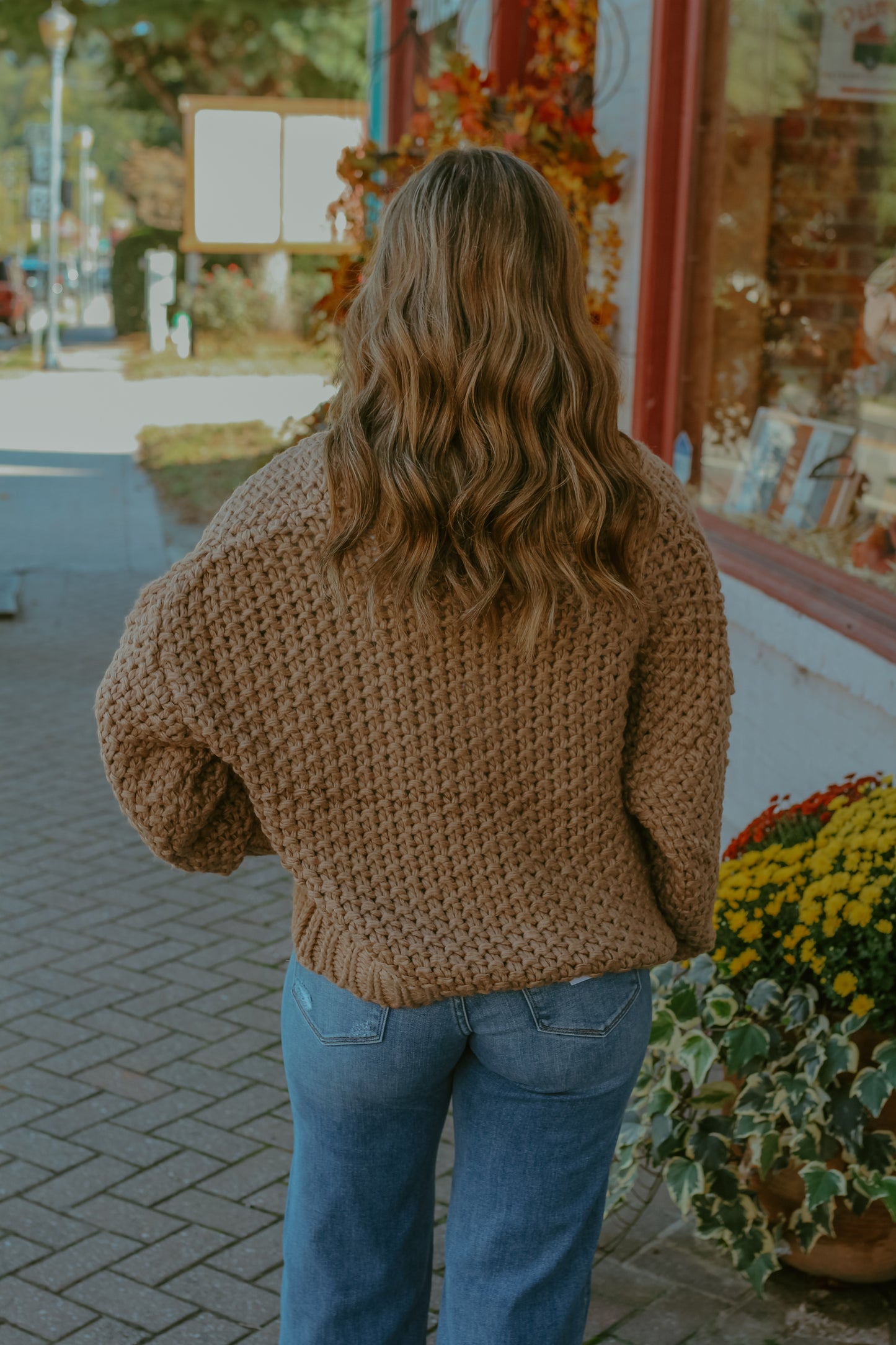 Chunky Knit Cardigan Sweater