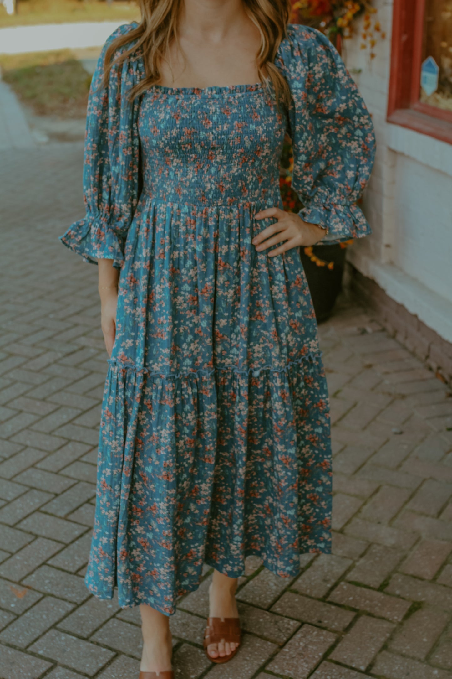 Emma Midi Dress - Teal