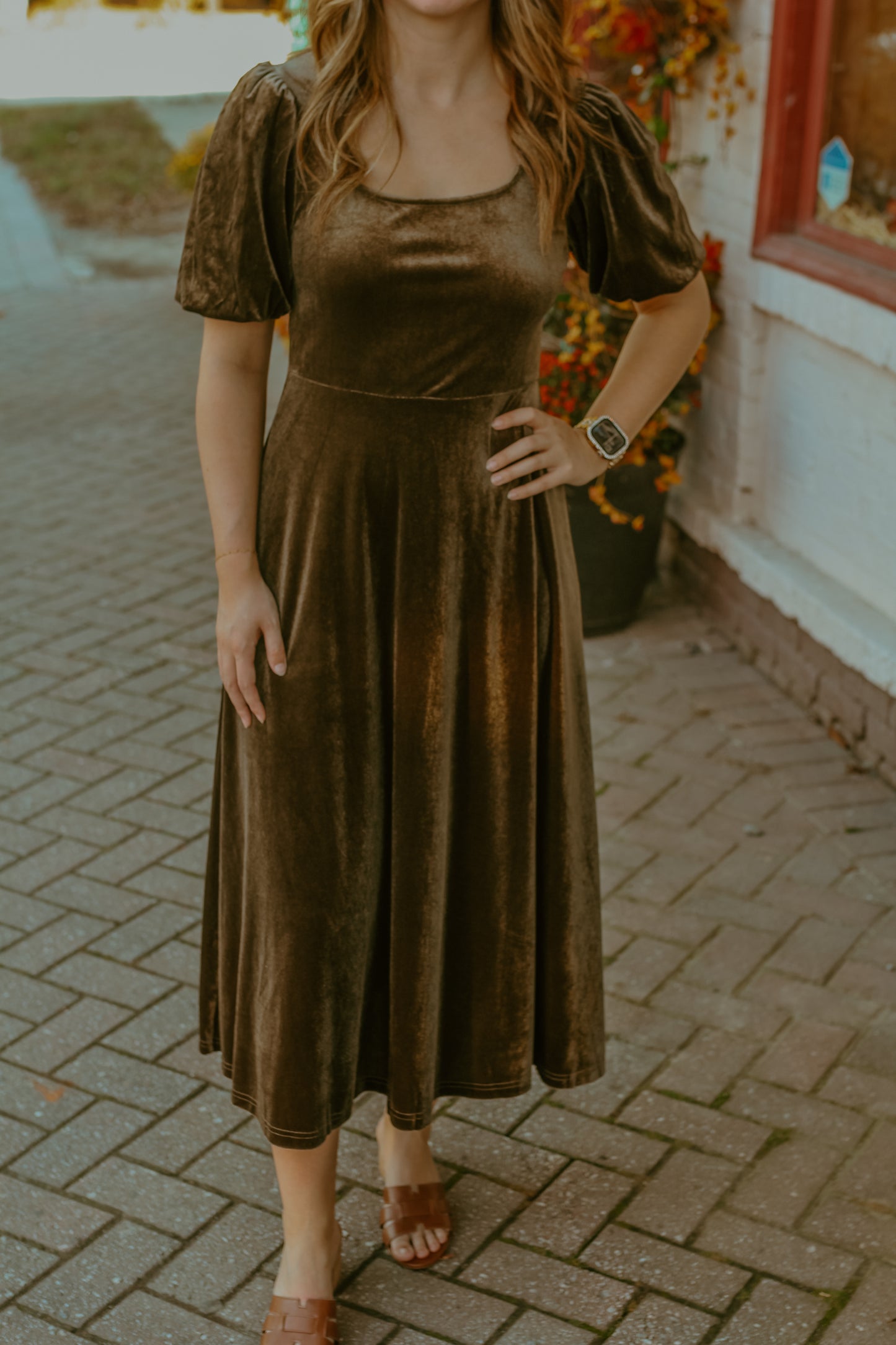 Aviva Midi Dress - Dark Olive