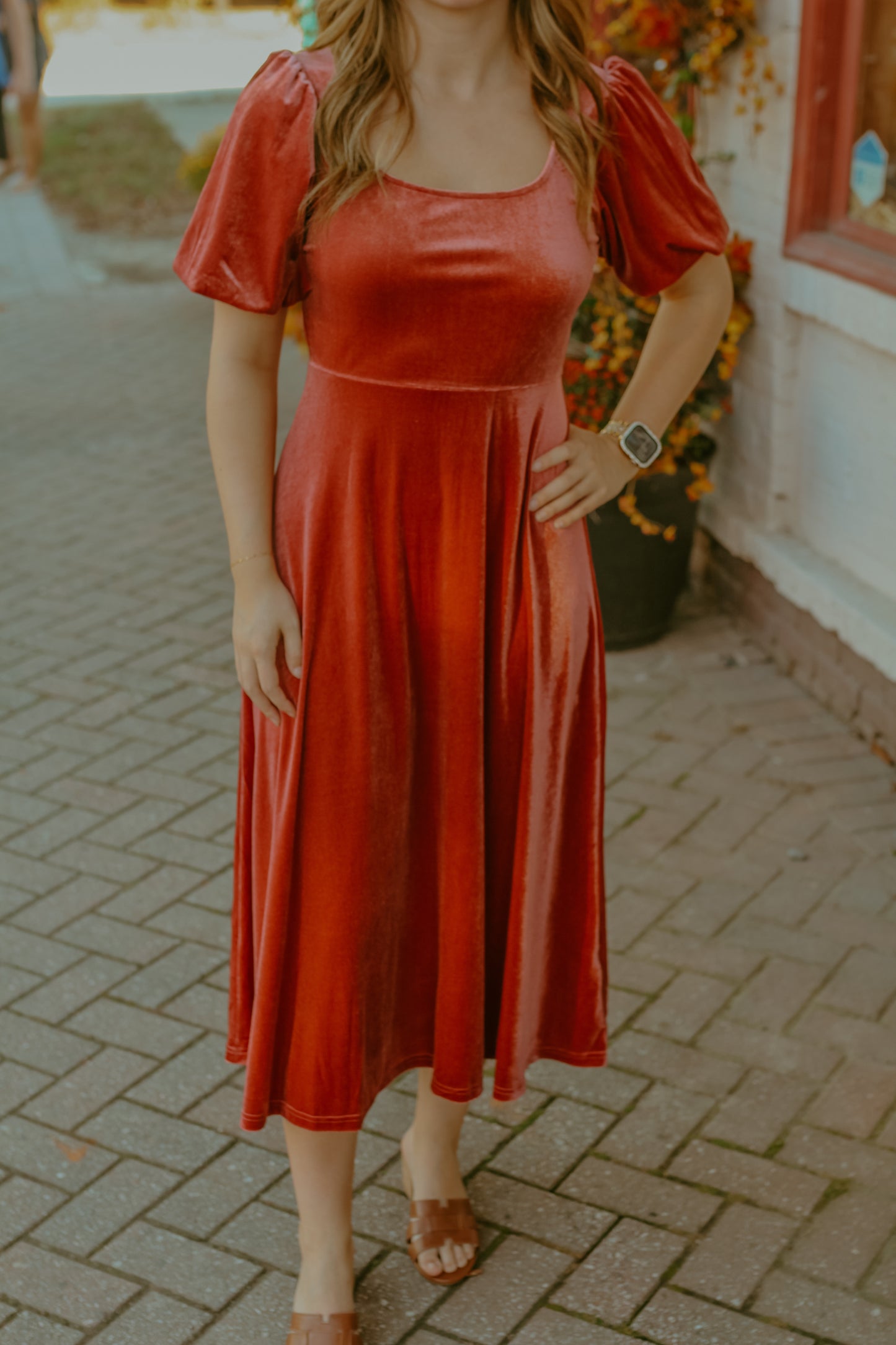 Aviva Midi Dress - Marsala