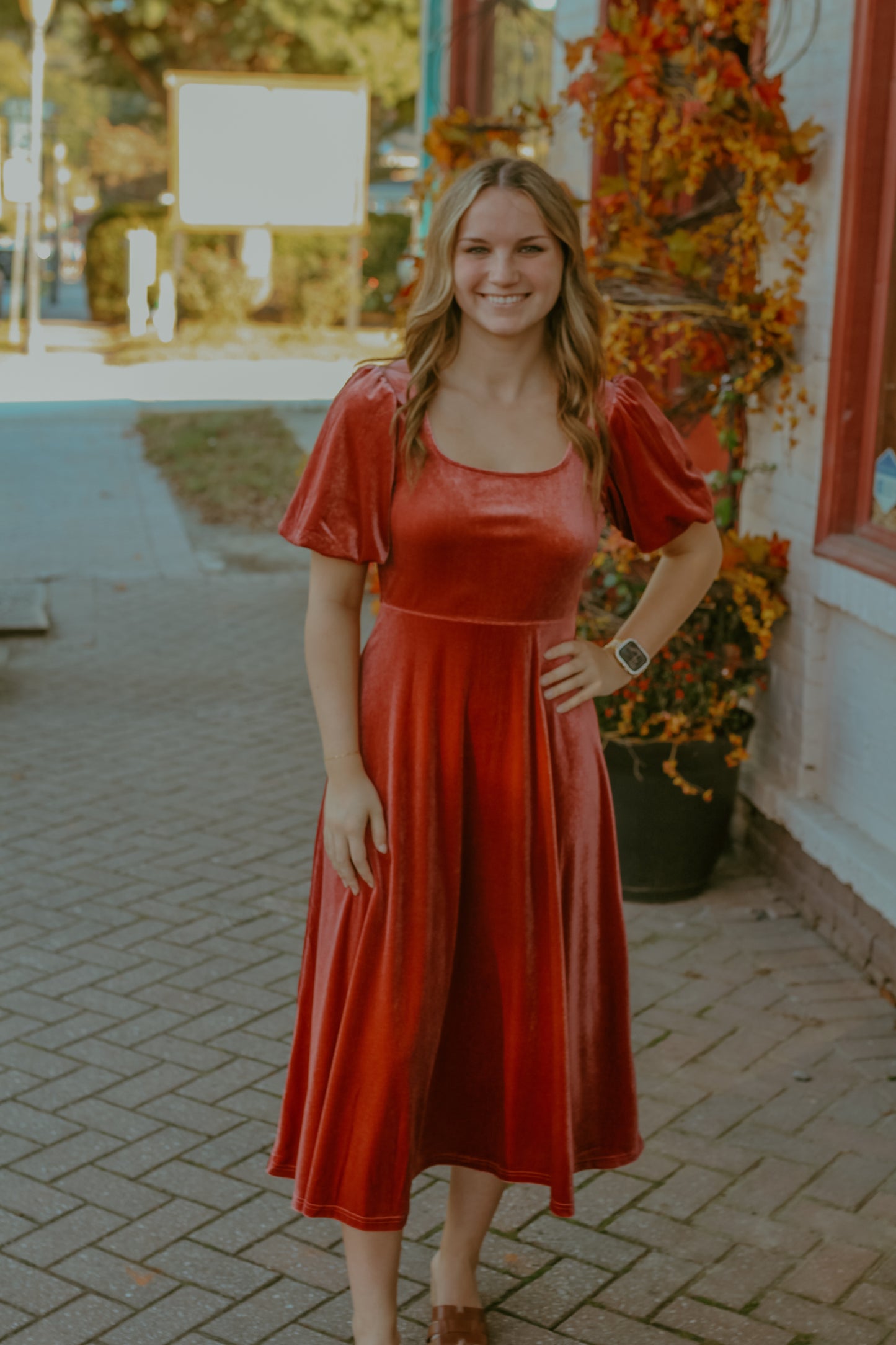 Aviva Midi Dress - Marsala