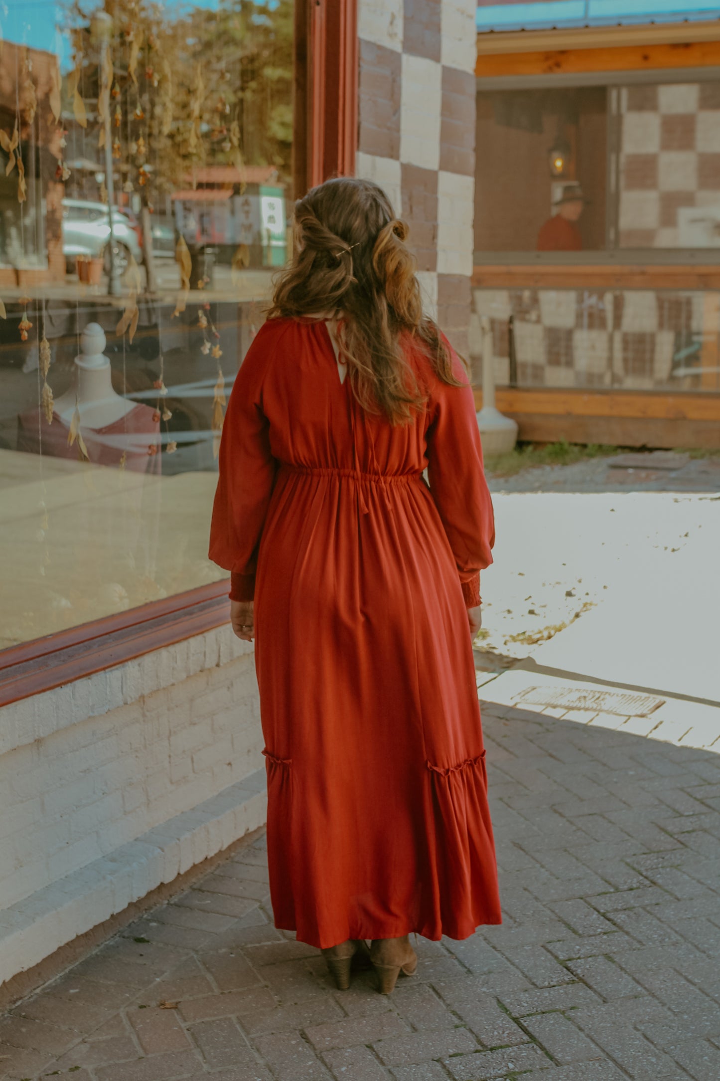 Tiffany Midi Dress - Cherry Merlot