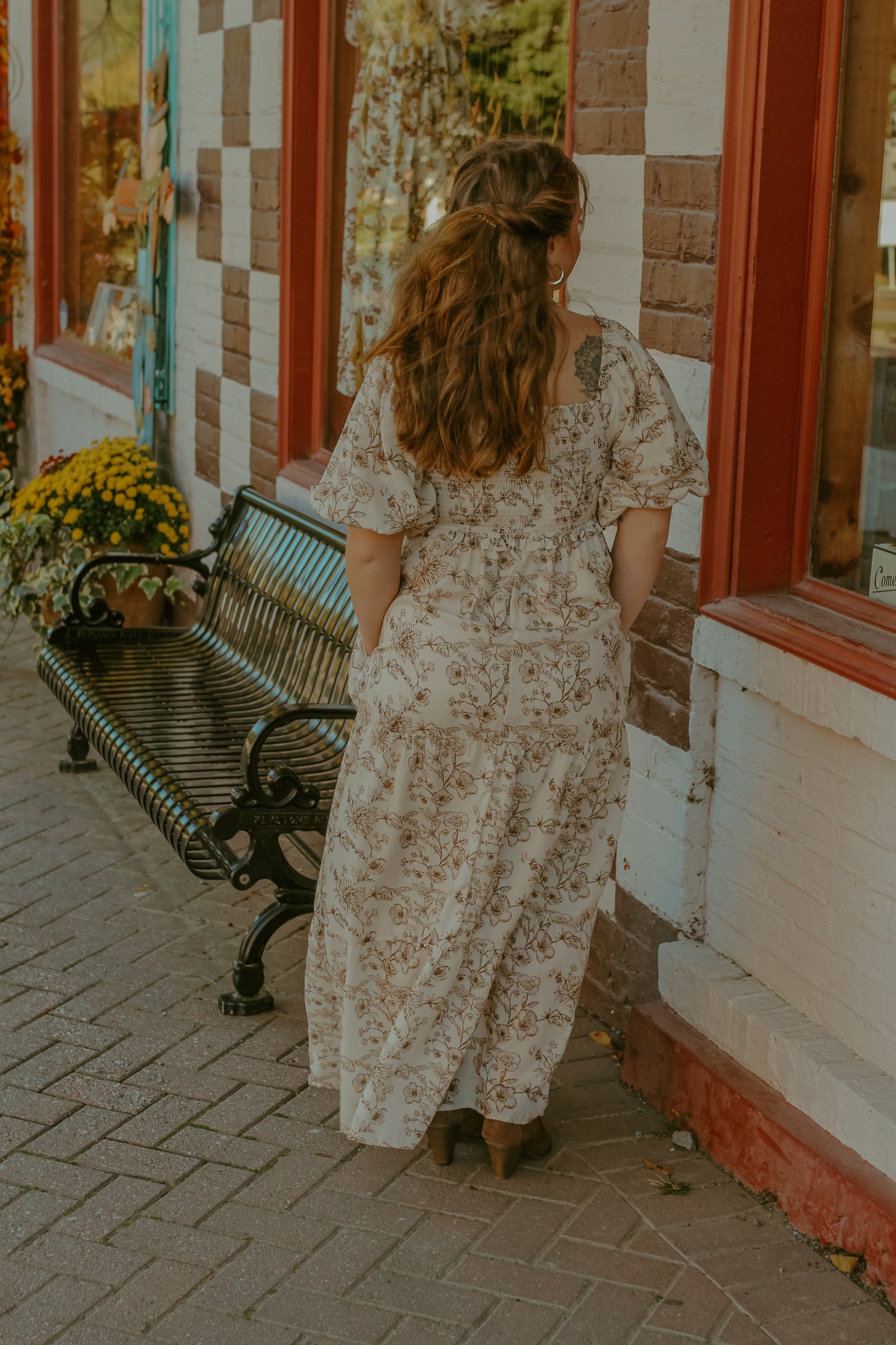 Savannah Maxi Dress - Brown Multi