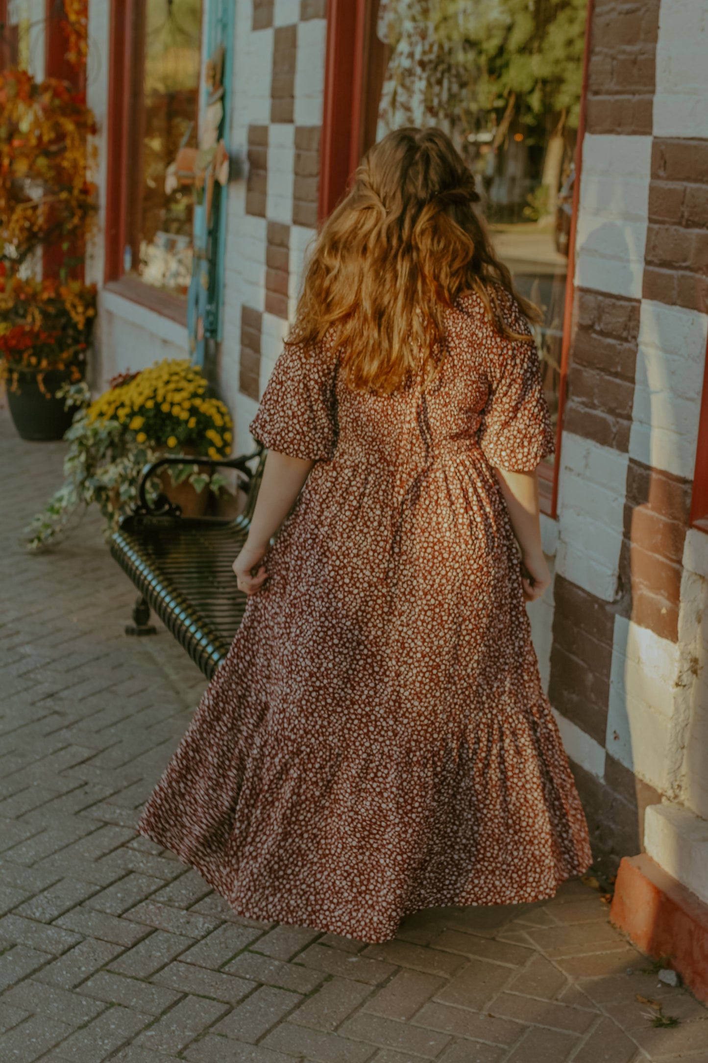 Isabella Midi Dress - Burgundy