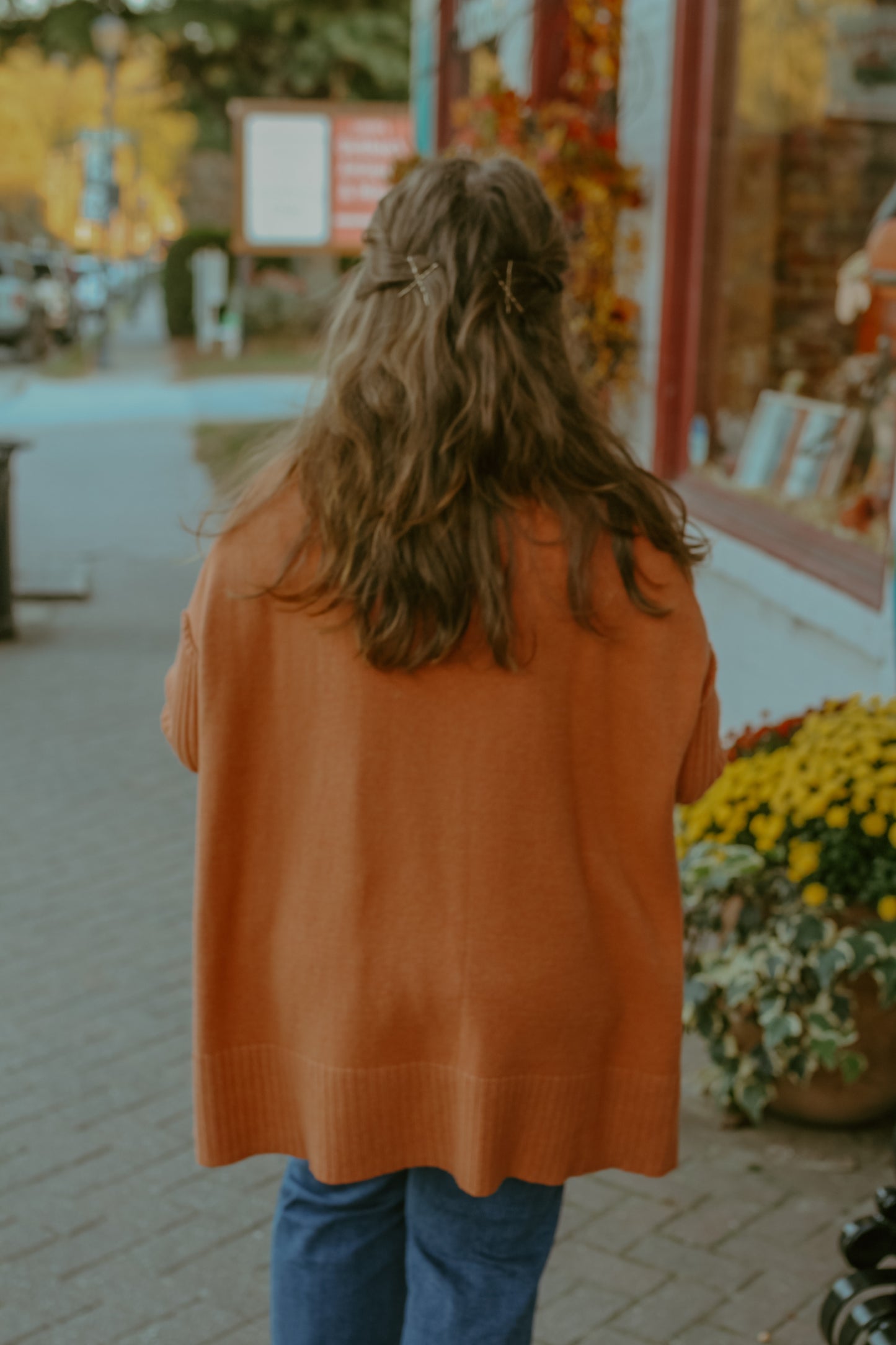 Easton Sweater Top - Rust