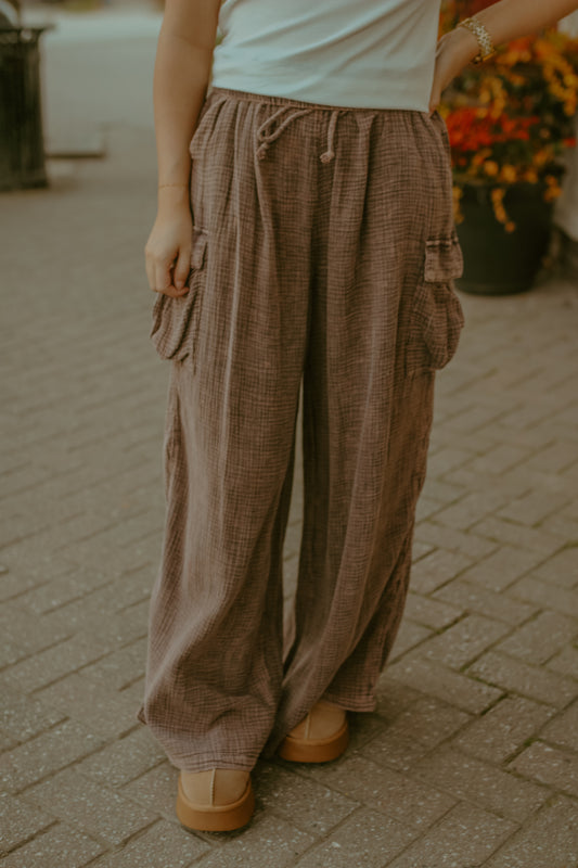 Luna Lounge Pants - Mocha Grey