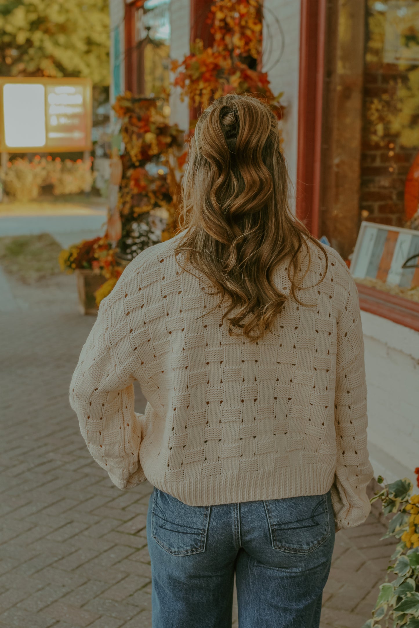 Traci Sweater Top - Cream