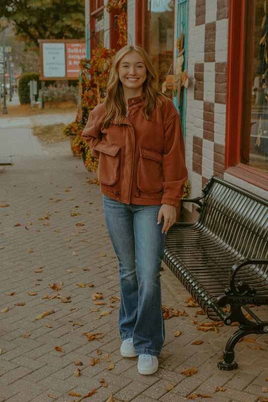 Brooklyn Bomber Jacket - Burgundy