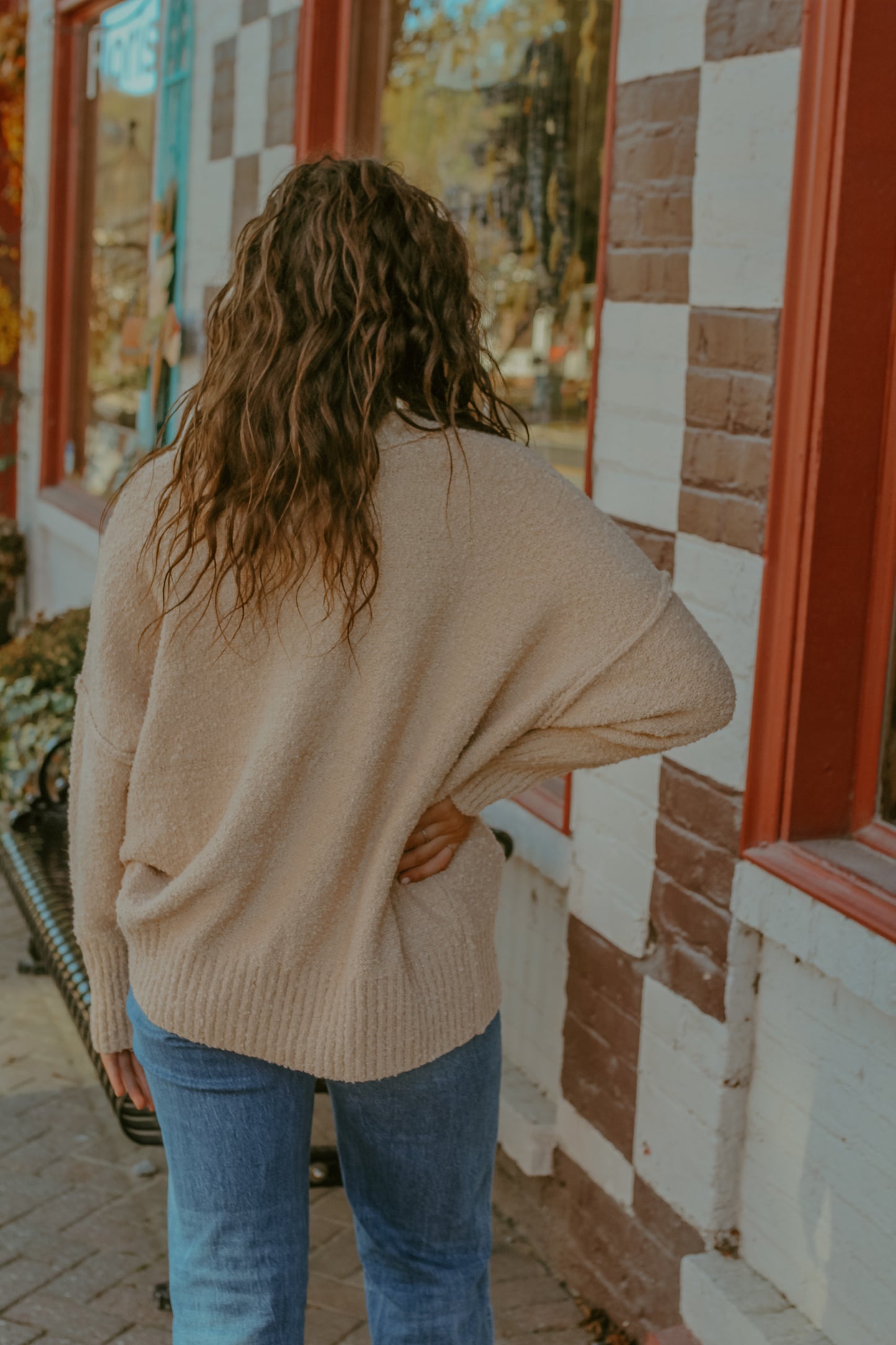 Casey Sweater Top - Tan