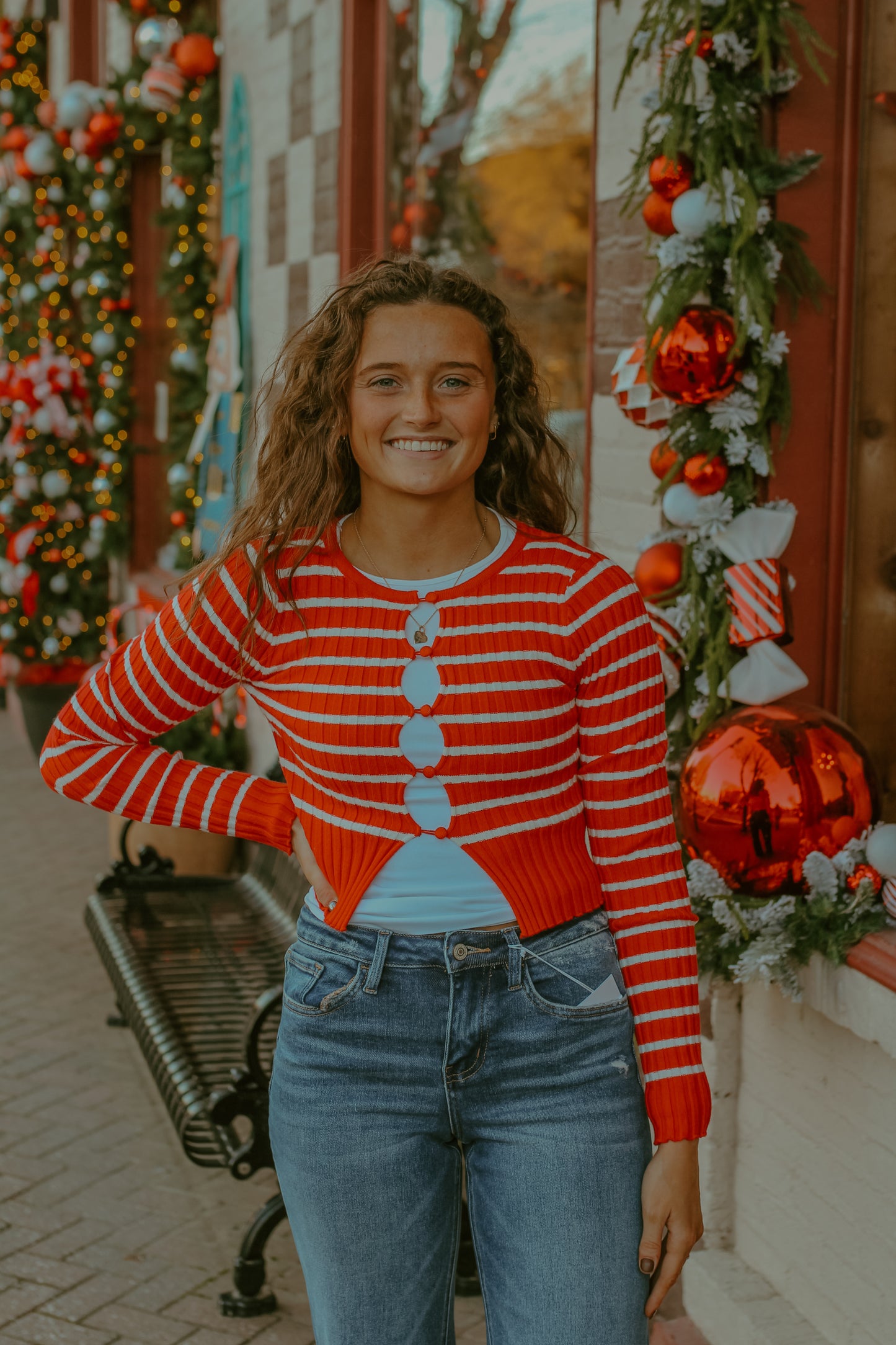 Frosted Striped Sweater