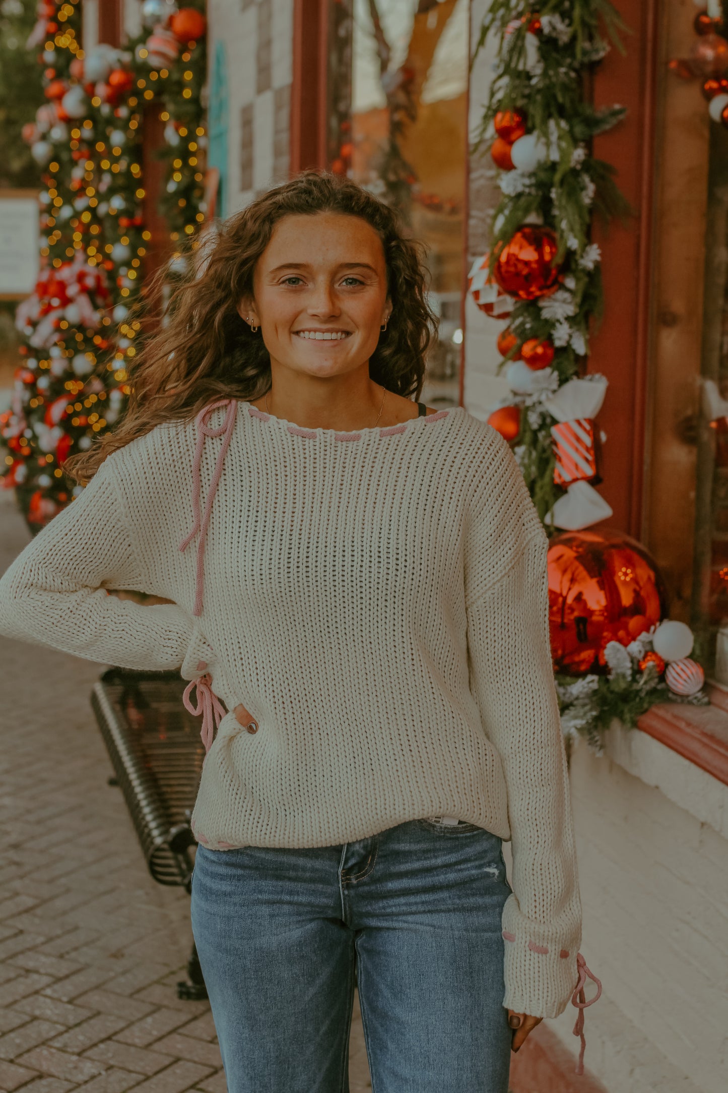 String Of Bows Sweater